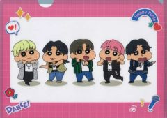 [중고] 클리어 파일 TOMORROW X TOGETHER A4 클리어 파일 [TOMORROW X TOGETHER × 크레용 신짱]