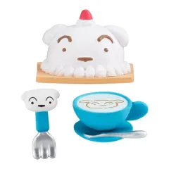 【中古】トレーディングフィギュア シロのケーキ＆フォーク＆カプチーノ 「クレヨンしんちゃん お料理マスコット」