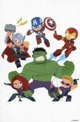 【中古】ポストカード(キャラクター) 17.集合(背景白/グリヒル) ポストカード 「マーベル・コミック」 マーベル展グッズ