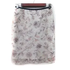 アプワイザーリッシェ Apuweiser-riche タイトスカート ひざ丈 総レース ナイロン 2 M マルチカラー /YI