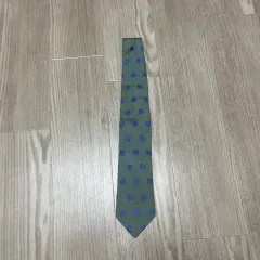 【225142】GIVENCHY ジバンシィ  ネクタイ　シルク100％　ドット柄　イタリア製 ブルー/グリーン