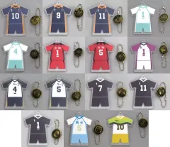 【中古】キーホルダー 全15種セット スクールアイコンボタン付きアクリルチャーム 「一番くじ ハイキュー!! ～全国への道～」 F賞