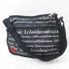 レスポートサック LesportSAC ショルダーバッグ クロスボディ 斜めがけ 英字プリント ブラック 黒系