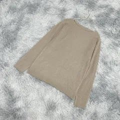 【美品】zootie ズーティー　長袖リブニット (L) 大人カワイイ 一点もの ベージュ系のサムネイル
