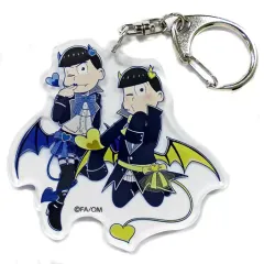 【中古】キーホルダー・マスコット(キャラクター) カラ松＆十四松 「えいがのおそ松さん 悪魔アイドル in マルイ ペアアクリルキーホルダーコレクション 悪魔アイドルVer.」