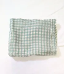 【225017】EMPORIO ARMANI エンポリオアルマーニ  ギンガムチェック　ストール グリーン