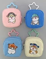 【中古】バッグ 全4種セット カラビナつき刺繍スクエアミニポーチ 「mofusand」