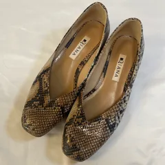 【227139】DIANA ダイアナ  パイソン柄　フラットシューズ　パンプス　サイズ22  ・