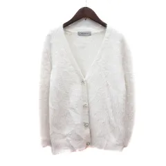 リランドチュール Rirandture カーディガン ニット シャギー ビジュー 2 M 白 ホワイト /MN
