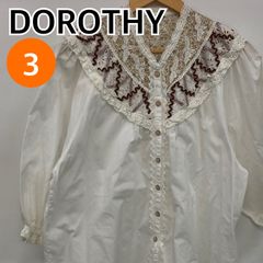DOROTHY ドロシー レースブラウス お花モチーフ ピンタック 日本製 