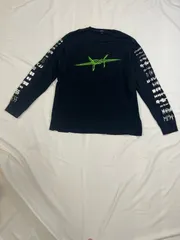 【225050】DIESEL ディーゼル  長袖Tシャツ　カットソー　イラスト・英字プリントデザイン　コットン100％　XL メンズ  ・ ブラック