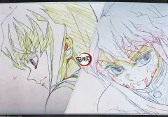 【中古】ポスター B2原画ポスター 時透無一郎＆時透有一郎 「鬼滅の刃×ufotable DINING 柱ダイニング -時透無一郎・悲鳴嶼行冥-」 お楽しみくじ Wチャンス賞景品
