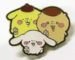 【中古】バッジ・ピンズ シナモロール＆くりまんじゅう＆ポムポムプリン 「ちいかわ なんか小さくてかわいいやつ×サンリオキャラクターズ ピンズコレクション」