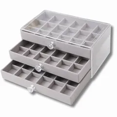 Meilleur Choix ジュエリーボックス アクセサリーボックス アクセサリー収納 ジュエリーケース 引き出し (グレー) [グレー]