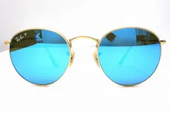 【229757】＜純正ソフトケース付＞ Ray Ban レイ バン  RB3447　ブルーミラー偏光レンズ　ゴールドメタル フレーム