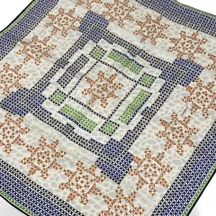 manipuri(マニプリ) スカーフ美品  - アイボリー×ブルー×マルチ