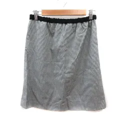 エニィスィス エニシス anySiS 台形スカート ミニ 千鳥格子 L 黒 ブラック 白 ホワイト /MS