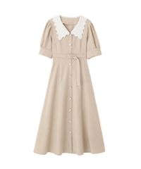 美品】マーリエルカセット⭐︎ 冨張恵コラボ 襟付きワンピース 