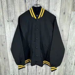 DAKOTA CLASSIC FREEMAN SPORTS WEAR 米国製 MADE IN USA ブラック NORTH MIDDLE SCHOOL EAGLES カレッジ ラグラン スタジアム ジャンパー スタジャン ジャケット メンズ S サイズ