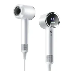 ドライヤー 大風量 【温度&風速表示・AI温度センサー搭載】 高濃度マイナスイオン ヘアドライヤー 速乾 1400W 高速風40m/s 温冷風ワンタッチ切替 4段階温度調節×3段階風量 スマートメモリー搭載 サロン級の仕上が【送料無料】【☆Yuki☆Shop】