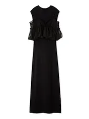 新品 [スナイデル] チュールセットニットワンピ SWNO244115 レディース BLK Free Size