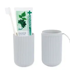 [MRD] 歯ブラシケース コップ 携帯用歯ブラシケース 「スリム設計で持ち運びやすい」 (グレー) [グレー]