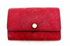 【230012】LOUIS VUITTON ルイ・ヴィトン  モノグラム・アンプラント ミュルティクレ6 キーケース 6連 レッド M63708