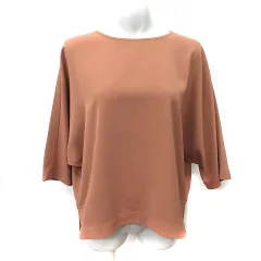 ユナイテッドアローズ A DAY IN THE LIFE UNITED ARROWS ブラウス プルオーバー 七分袖 赤茶 /YI