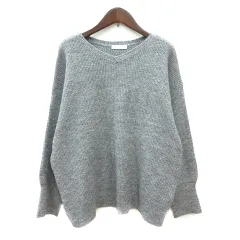 ドレスキップ DRESKIP ニット セーター Vネック 長袖 L グレー /MN