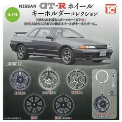 NISSAN GT-Rホイールキーホルダーコレクション 全種セットフルコンプ コンプリート ガチャ ガチャガチャ カプセルトイ BNR32 BCNR33 BNR34 R35 R35 nisimo タイヤ ホイール ミニチュア R32 GTR キーホルダー 日産