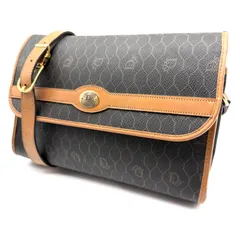 【良品】Christian Dior クリスチャンディオール ヴィンテージ ハニカム柄 ショルダーバッグ レザー ユニセックス メンズ レディース