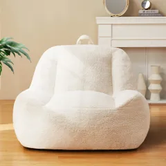 ビーズクッション ビーズソファ Azaeahom 1人掛け ひとをだめにするクッション 特大サイズ(101×86×84cm) 超快適 柔らかい シェルパテディ生地 滑り止め素材 スタイリッシュ ソファ カバー取り外し 洗濯可能 クッション お 8c587294