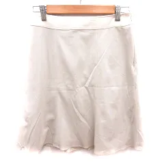 クイーンズコート QUEENS COURT スカート フレア ひざ丈 1 M ベージュ /RT