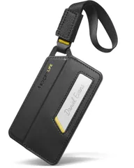 Spigen 荷物タグ スーツケース ネームタグ 旅行 1個入り 高級 個人情報保護 カード紛失防止 LF510 (ブラック)