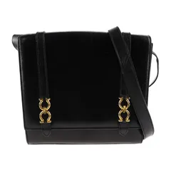 Salvatore Ferragamo サルヴァトーレ フェラガモ  ショルダーバッグ L 21 5191 レザー ブラック ゴールド金具  ガンチーニ  