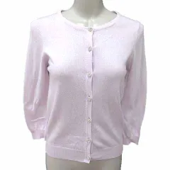 アプワイザーリッシェ Apuweiser-riche カーディガン ニット 七分袖 2 M ピンク /YK