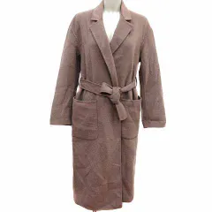 ザラ ZARA ガウンコート ウール XS 茶 ブラウン /YK