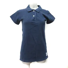 トミー TOMMY ポロシャツ 鹿の子 半袖 S 紺 ネイビー /YI