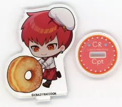 【中古】アクリルスタンド・アクリルパネル Cpt デフォルメアクリルスタンドB 「Crazy Raccoon×GiGO コラボカフェ」