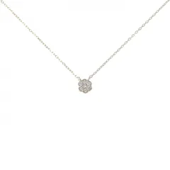 K10YG フラワー ダイヤモンド ネックレス 0.03CT