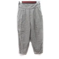 スタディオクリップ Studio Clip テーパードパンツ ハイウエスト 麻 リネン M ベージュ /YI