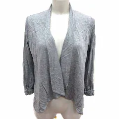 アンタイトル UNTITLED カーディガン ニット 前開き 七分袖 2 M グレー /YK