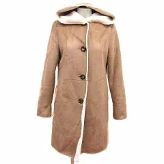 レイビームス Ray Beams フェイクムートンコート フード 裏ボア 0 XS ベージュ /YK