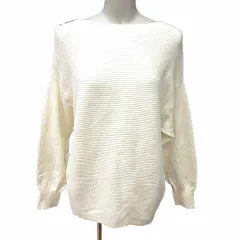 ルクールブラン le.coeur blanc ニット セーター 長袖 38 M アイボリー 白 ホワイト /YK