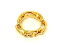 HERMES エルメス スカーフリング シェーヌダンクル ルカデ レガート ゴールド メタル レディース 美品