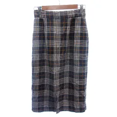 コラージュ ガリャルダガランテ COLLAGE GALLARDAGALANTE タイトスカート ミモレ ロング グレンチェック 1 S 茶 ブラウン /AU