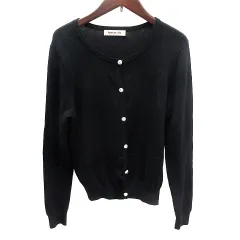 アプワイザーリッシェ Apuweiser-riche ニット カーディガン 長袖 2 M 黒 ブラック /AU