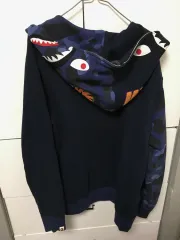 アベイシングエイプ シャーク フーディー ジップアップ デニム