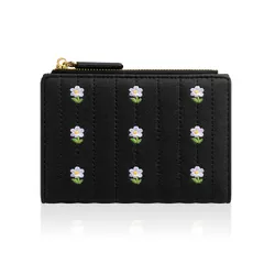 [SPooooN!] 財布 小学生 中学生 女の子 レディース 二つ折り ミニウォレット 子供財布 小銭入れ コンパクト 子供用 多機能（ブラック） [ブラック]