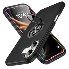 【新品】 GTUJWN iPhone 17 対応 ケース リング付き TPU 耐衝撃スマホケース マグネット式車載ホルダー スタンド機能 薄型 アイフォン17 対応 カバー カメラ保護 衝撃吸収 指紋防止 黄変防止 ストラップホール 一体型 四隅滑り止め  1